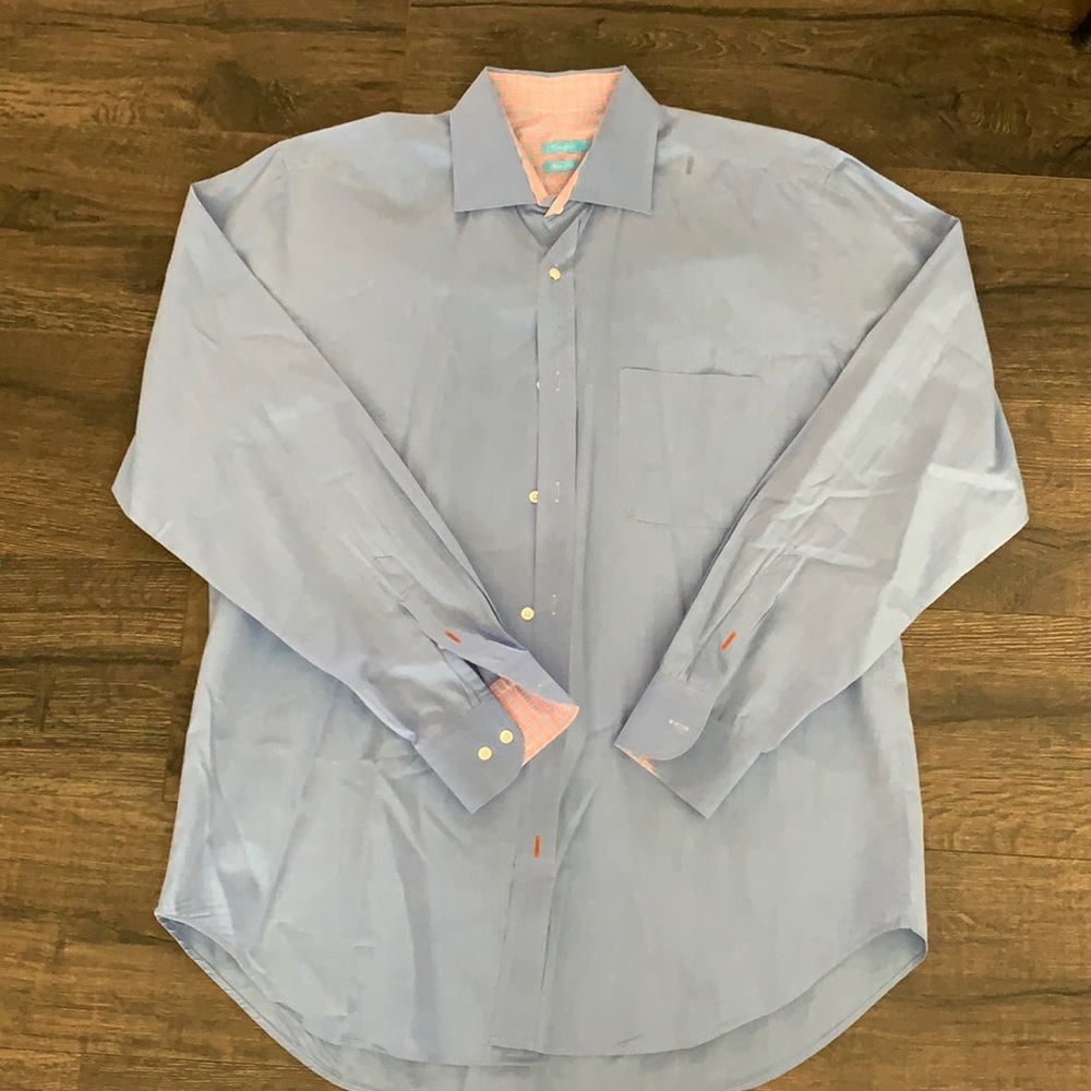 J. McLaughlin Slim Fit Blue Shirt